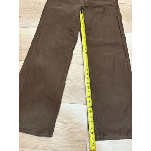 American Eagle Low-Rise Skater Corduroy Pants Brown Women's US 4 Regular - Picture 3 of 9